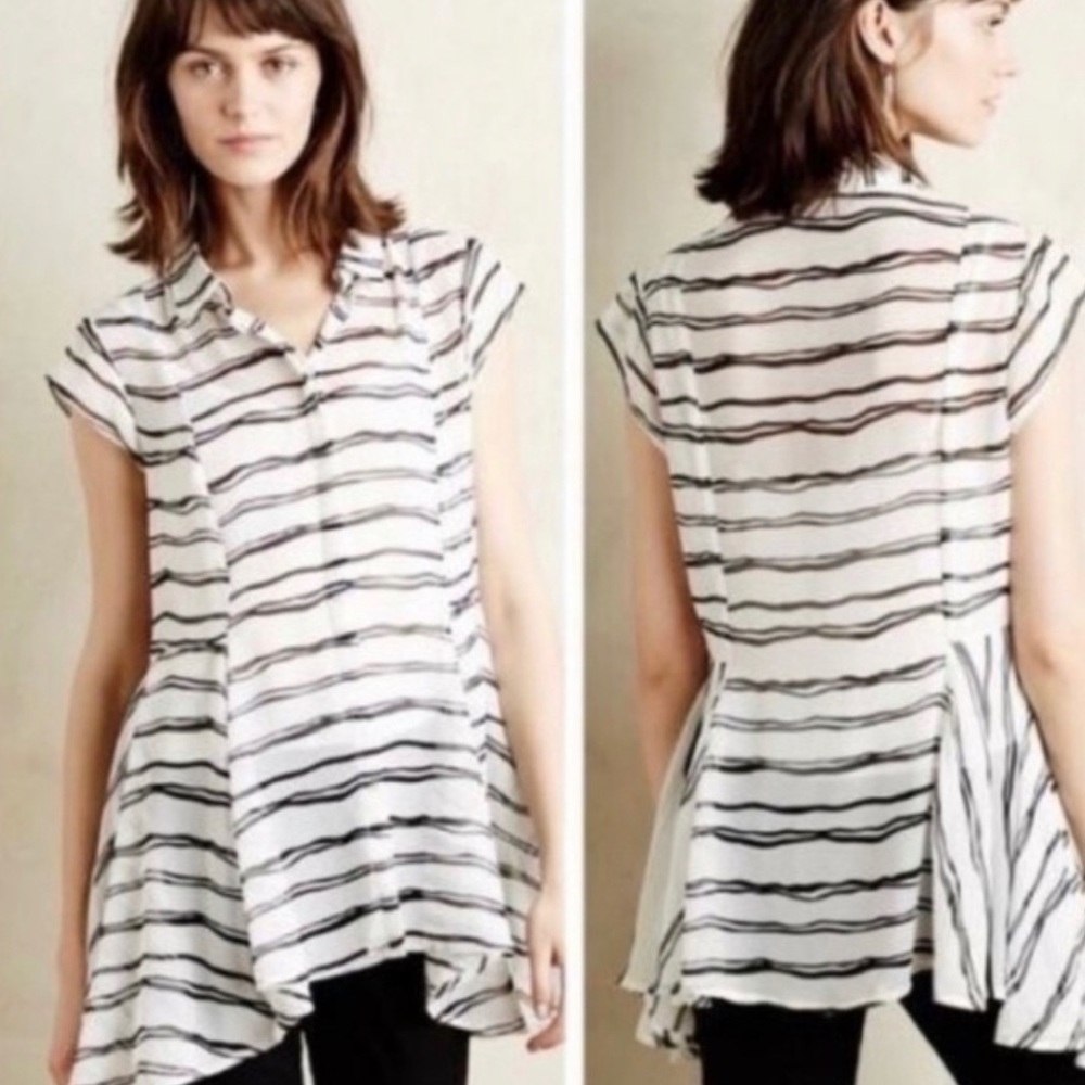 Anthropologie Sheer Blouse by Meadow Rue, NWT, size XS